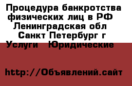 Процедура банкротства физических лиц в РФ - Ленинградская обл., Санкт-Петербург г. Услуги » Юридические   